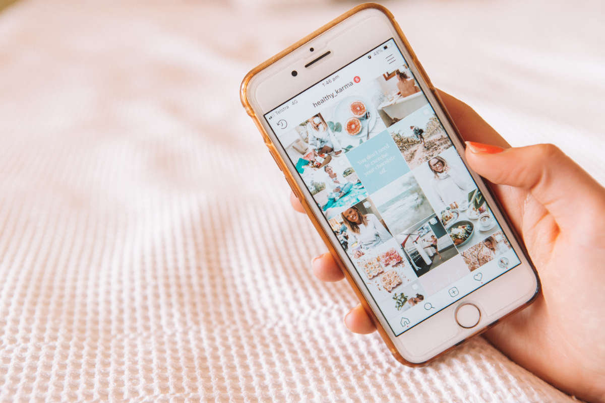 Instagram feed on an iphone