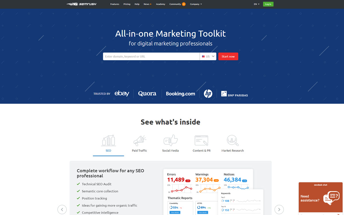 semrush website